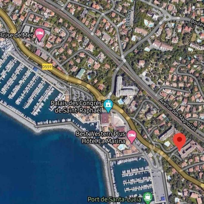 Chaleureux Appartement Face Au Port Sta Lucia, Tout A Pieds, Wifi Saint-Raphael  Bagian luar foto